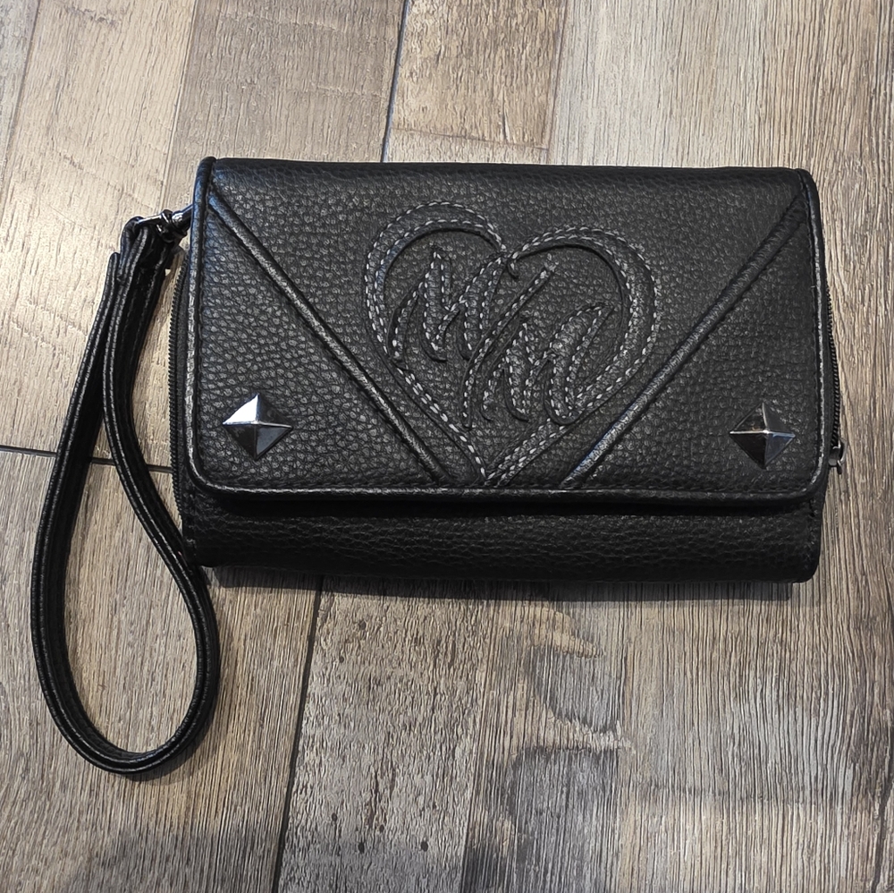 Metal Mulisha Black Wristlet Clutch